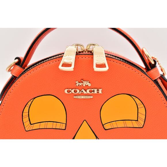 Coach Canteen Crossbody Bag Halloween Jack o Lantern Face Pumpkin CM768 2023 - Picture 2 of 12
